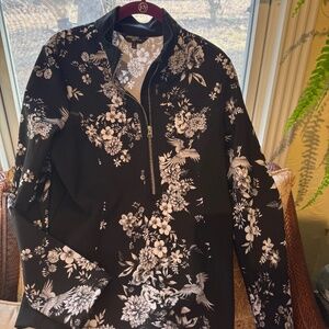 Johnny Was Dreamer Athletic Mock Neck Pullover NEW Size Large